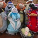 Our knitted nativity set - CWA shop Tarcutta.