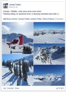 Whistler on social media