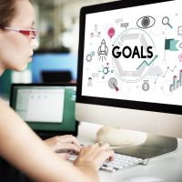 travel marketing system goals woman on computer image