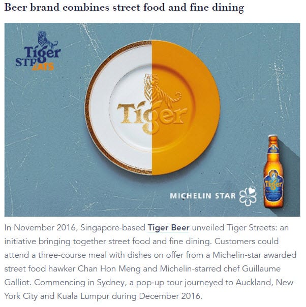 snapchat marketing Tiger Beer image